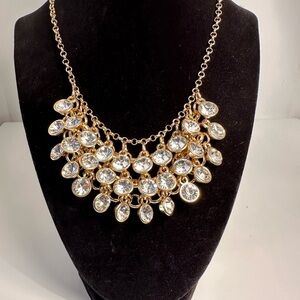 Elegant Gold and Silver Statement Necklace